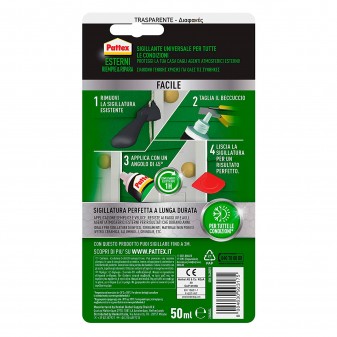 Pattex Esterni Riempie e Ripara Sigillante Universale per Tutte le