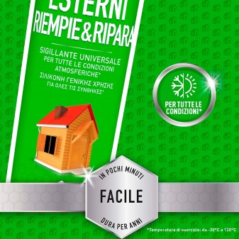 Pattex Esterni Riempie e Ripara Sigillante Universale per Tutte le