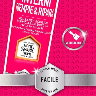 Pattex Interni Riempie e Ripara Sigillante Acrilico - Flacone da 50ml