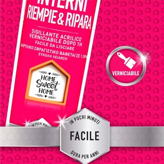Pattex Interni Riempie e Ripara Sigillante Acrilico - Flacone da 50ml