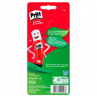 Pritt Original Stick Colla Trasparente - Confezione da 5 Flaconi