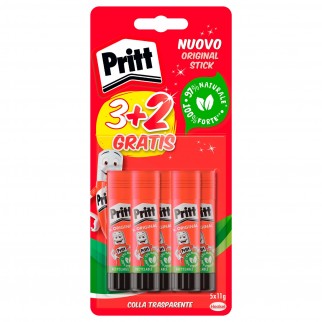 Pritt Original Stick Colla Trasparente - Confezione da 5 Flaconi