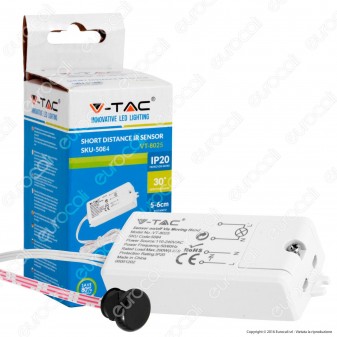 V-Tac VT-8025 Sensore a Infrarossi Attivazione Tramite Movimento
