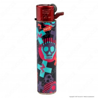Accendini a Pietrina Maxi Prof Fantasia Red Skulls - Serie da 5