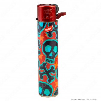 Accendini a Pietrina Maxi Prof Fantasia Red Skulls - Serie da 5