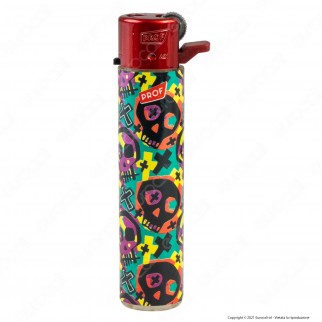 Accendini a Pietrina Maxi Prof Fantasia Red Skulls - Serie da 5
