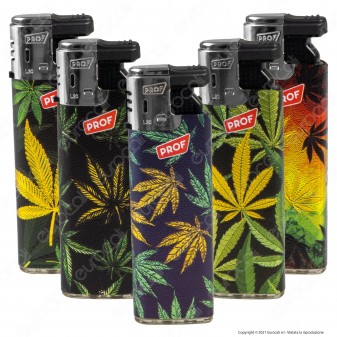 Accendini Turboflame Maxi Prof Fantasia Golden Leaves - Serie da 5