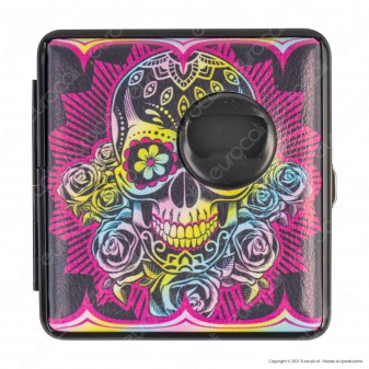 Champ Astuccio Portasigarette in Metallo e Similpelle con