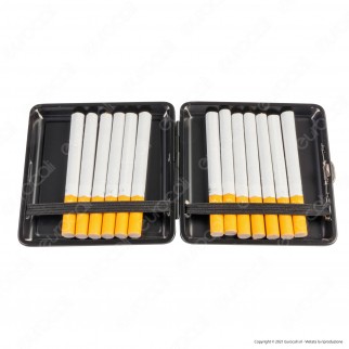 Champ Astuccio Portasigarette in Metallo e Similpelle con