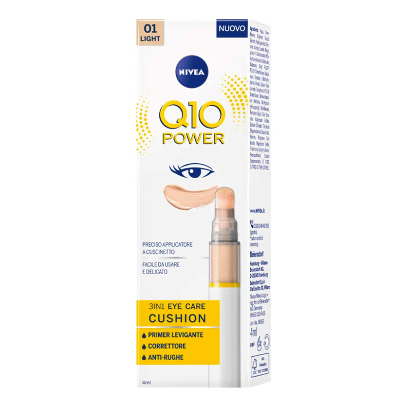 Nivea Q10 Power Eye Care Cushion 3in1 Primer Correttore Antirughe