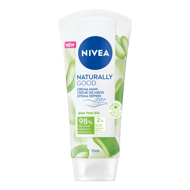 Nivea Naturally Good Crema Mani con Aloe Vera Bio e Ingredienti