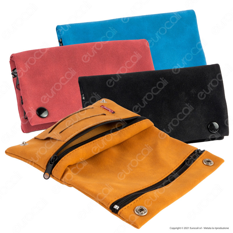 Champ Astuccio in Pelle Scamosciata Portatabacco e Porta Cartine