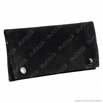 Champ Astuccio in Pelle Scamosciata Portatabacco e Porta Cartine