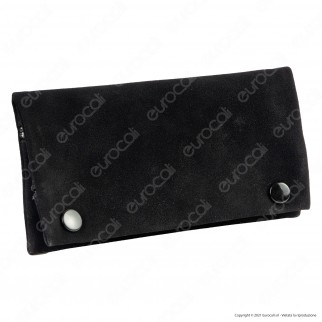 Champ Astuccio in Pelle Scamosciata Portatabacco e Porta Cartine