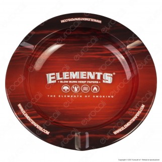 Elements Posacenere da Tavolo Rotondo in Latta Rosso