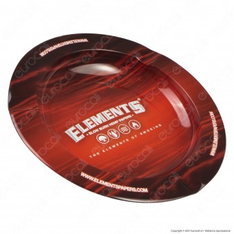 Elements Posacenere da Tavolo Rotondo in Latta Rosso