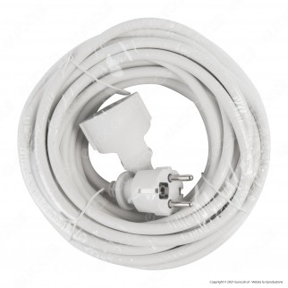 Ecova Cavo Prolunga con Spina e Presa Schuko 16A 2P+T 10 Metri - Mod.