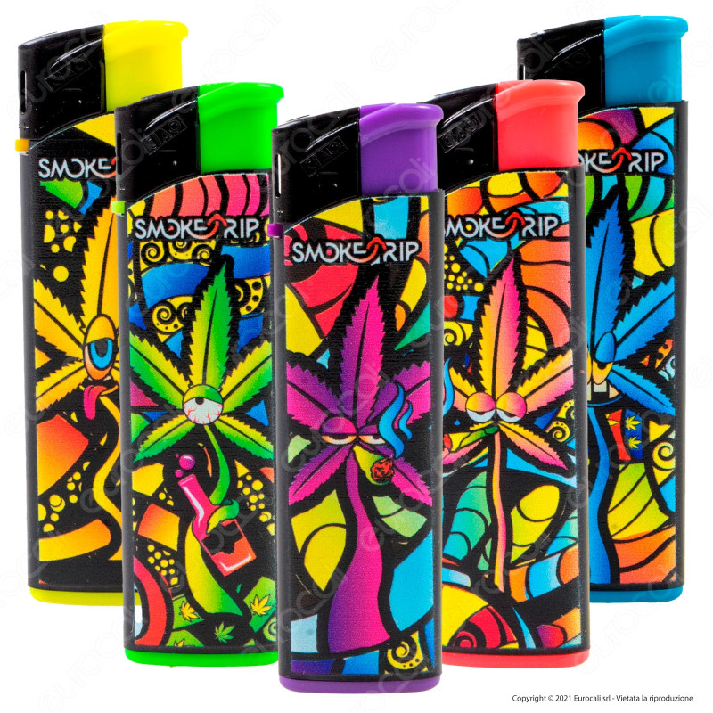SmokeTrip Accendini Elettronici Ricaricabili Fantasia Trip Leaves - 5
