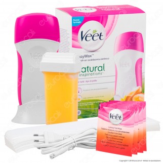 Veet EasyWax Kit Roll-On Natural Inspirations - Scaldacera Elettrico