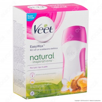 Veet EasyWax Kit Roll-On Natural Inspirations - Scaldacera Elettrico