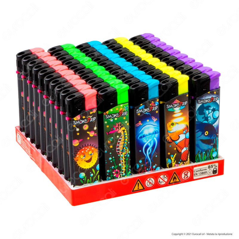 SmokeTrip Accendini Elettronici Ricaricabili Fantasia Fish Invasion -