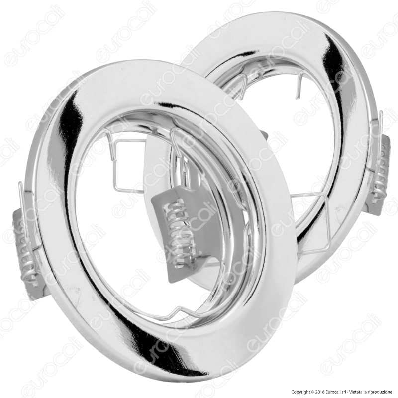 V-Tac VT-778 2 Portafaretti Fissi Rotondi da Incasso per Lampadine