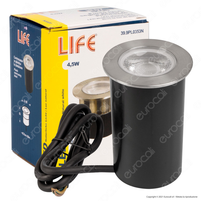 Life Punto Luce LED COB 4,5W Segnapasso da Interramento in