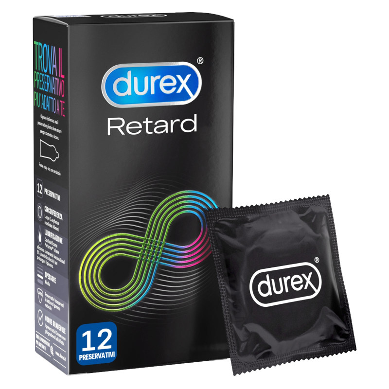 Preservativi Durex Retard ad Azione Ritardante e Forma Easy-On -