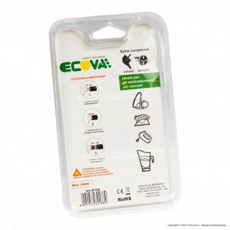 Ecova Adattatore Permanente da Shuko a Italiana 10A 2P+T Colore