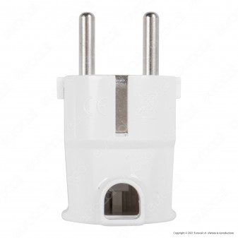 Ecova Spina Singola Shuko 16A 2P+T Standard Tedesco con Uscita