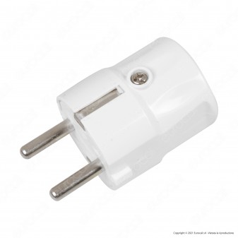 Ecova Spina Singola Shuko 16A 2P+T Standard Tedesco con Uscita