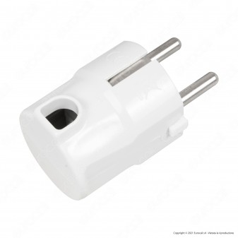 Ecova Spina Singola Shuko 16A 2P+T Standard Tedesco con Uscita