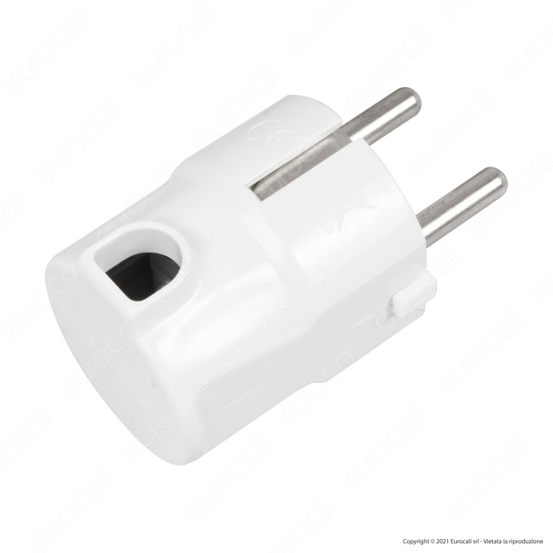 Ecova Spina Singola Shuko 16A 2P+T Standard Tedesco con Uscita