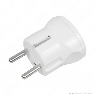Ecova Adattatore Singolo Schuko con Presa Bipasso 10/16A 2P+T - mod.