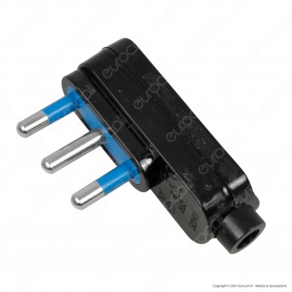 Ecova Spina Singola Angolare 16A 2P+T Salvaspazio con Uscita Cavo