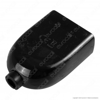 Ecova Presa Singola 10/16A 2P+T con Uscita Cavo Dritta Colore Nero -