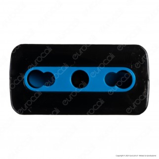 Ecova Presa Singola 10/16A 2P+T con Uscita Cavo Dritta Colore Nero -