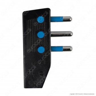 Ecova Spina Singola 16+A 2P+T Salvaspazio Reversibile con Uscita Cavo