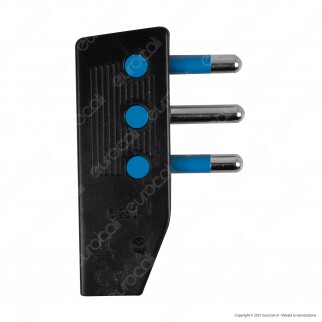 Ecova Spina Singola 16+A 2P+T Salvaspazio Reversibile con Uscita Cavo