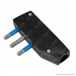 Ecova Spina Singola 16+A 2P+T Salvaspazio Reversibile con Uscita Cavo