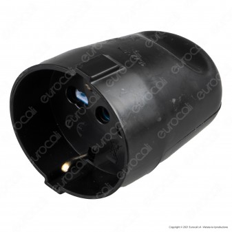 Ecova Presa Singola Schuko + 10/16A 2P+T Con Uscita Cavo Dritta
