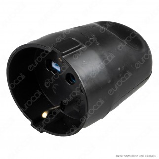 Ecova Presa Singola Schuko + 10/16A 2P+T Con Uscita Cavo Dritta