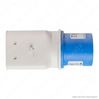 Ecova Adattatore con 1 Spina CEE industriale 2P+T e 1 Presa SCHUKO +