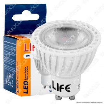 Life PAR16 Lampadina LED GU10 7W Faretto Spotlight 40° - mod.