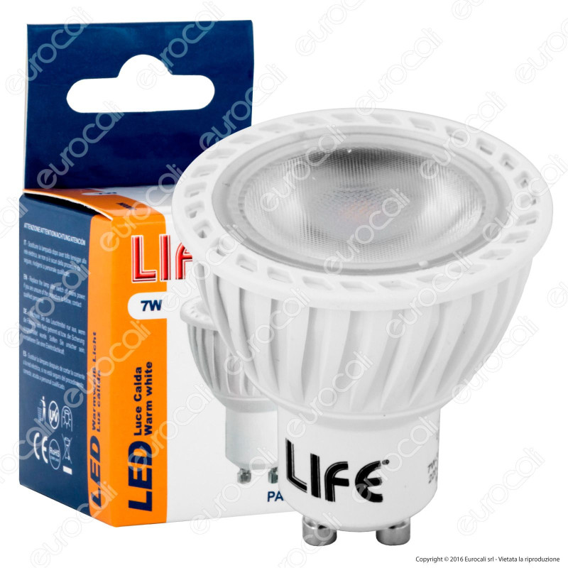 Life PAR16 Lampadina LED GU10 7W Faretto Spotlight 40° - mod.