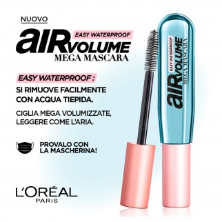 L'Oréal Paris Air Volume Mega Mascara Volumizzante Waterproof Colore