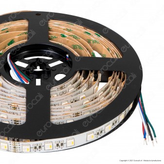 FAI Striscia LED RGB+W Multicolore 96W 60 LED/metro 24V Bobina 5