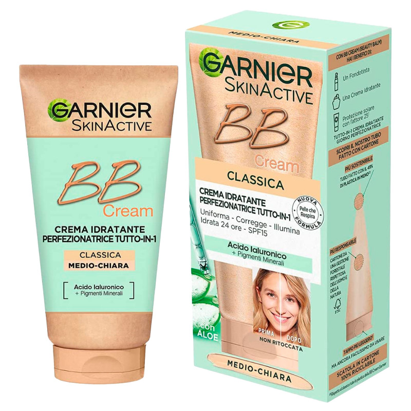 Garnier Skinactive BB Cream Crema Viso Idratante Perfezionatrice