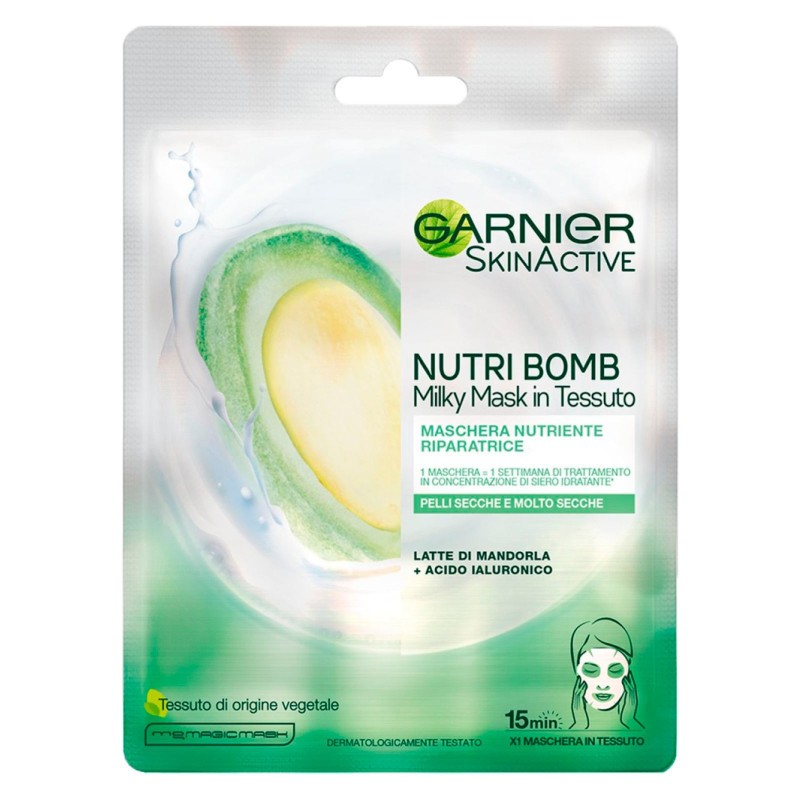 Garnier Skinactive Maschera in Tessuto Nutri Bomb Latte di Mandorla -