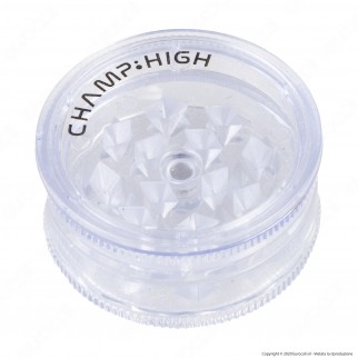 Champ Mini Grinder Tritatabacco 3 Parti in Plastica Trasparente